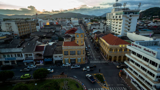 istock aerial view intersection in Phuket town 639116066
