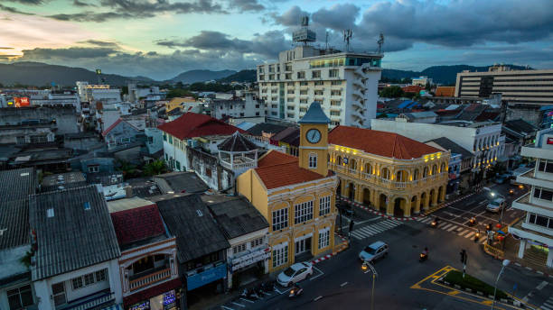 istock aerial view intersection in Phuket town 639116780