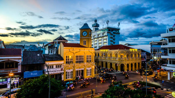 istock aerial view intersection in Phuket town 639117062