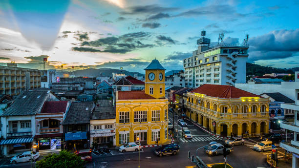 istock aerial view intersection in Phuket town 639117214