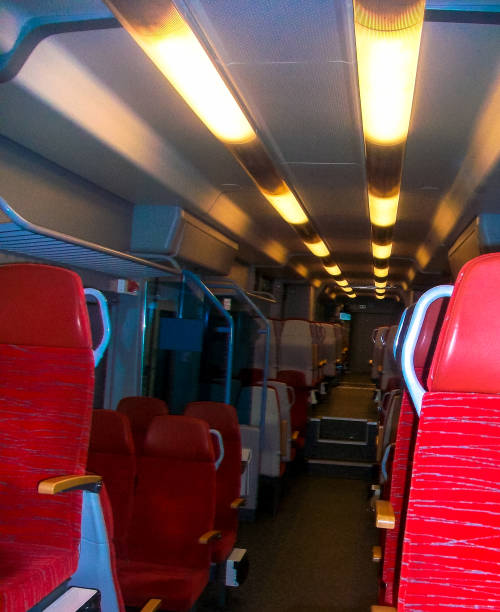 istock Transport stylish red salon modern trains 639117510