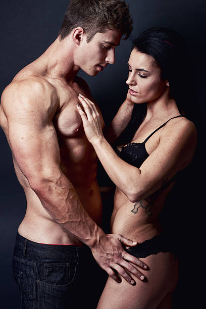 istock Attractive couple romancing together 639123188