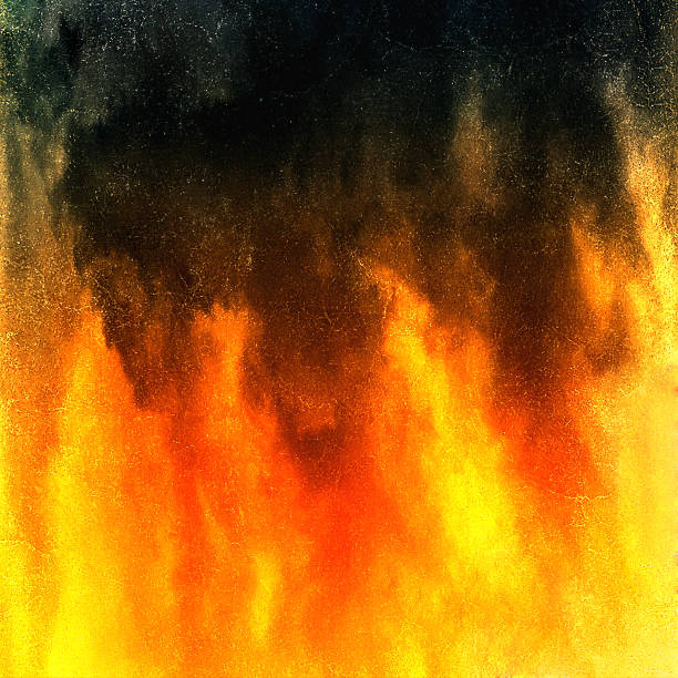 istock Old paper fire texture in the background 639124934