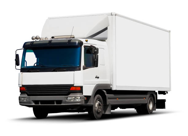 istock White delivery truck 639129698