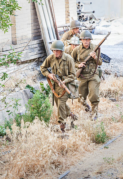 istock Soldiers on Patrol WWII 639130180