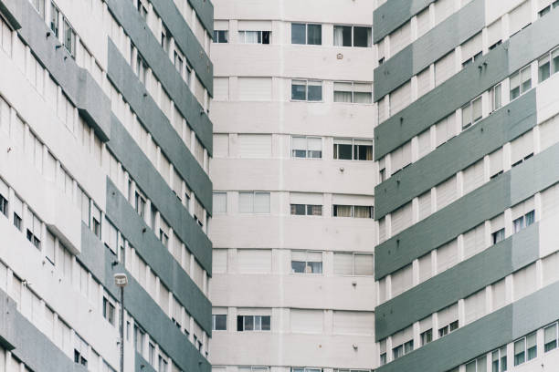 istock Front of apartment building with windows 639130496