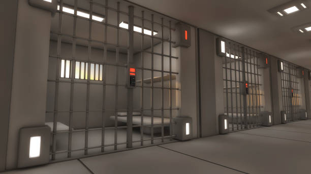 istock 3d futuristic interior jail 639134788