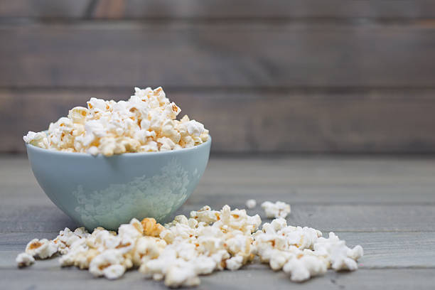 istock Popcorn in a pastel blue bowl 639137028
