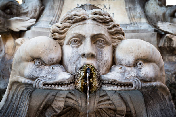 istock Fountain at the Pantheon in Rome, Italy (detail) 639137790