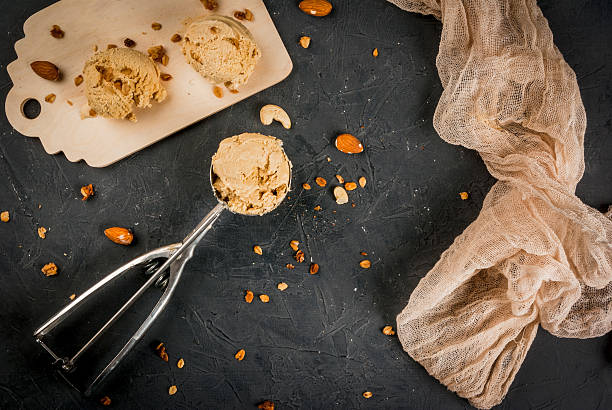 istock Home made caramel nut ice cream 639141134