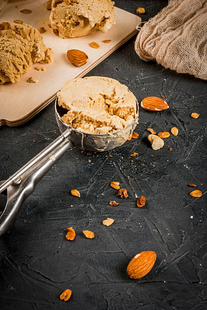 istock Home made caramel nut ice cream 639141142