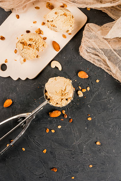istock Home made caramel nut ice cream 639141150