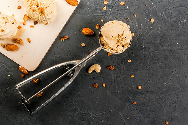 istock Home made caramel nut ice cream 639141154