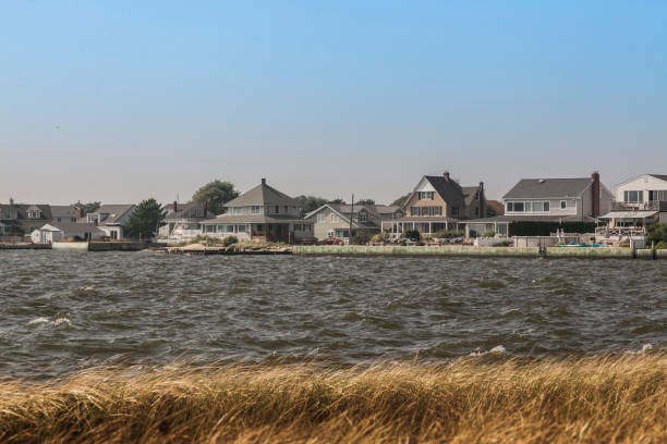 istock Houses and river. Long Island. NYC 639144076