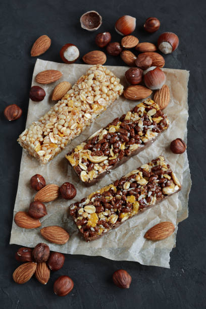 istock Homemade cereal bars with nuts 639144794