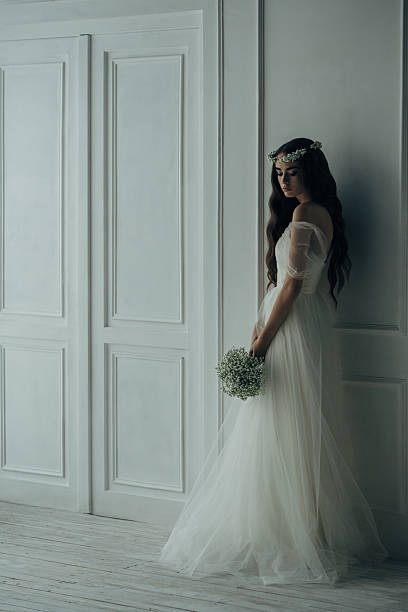 istock Studio shot of young beautiful bride 639145524