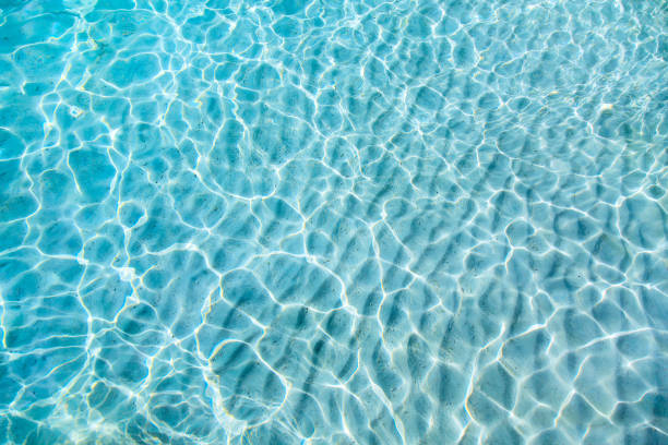 istock Blue clear transparent water background with sand 639148530