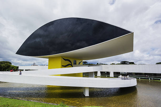 Vista del edificio moderno, Museo Centro Niemeyer, Avilés, Asturias, España. September 10, 2023.