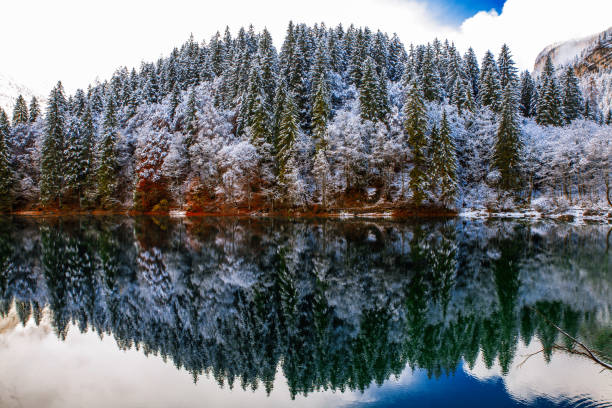 istock mountain lake in Alps 639151496
