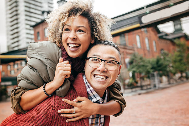 Couple exploring new city