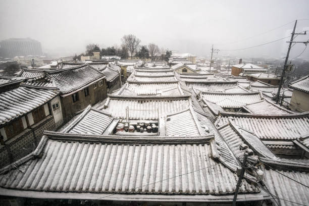 istock bukchon hanok village in winter 639167068