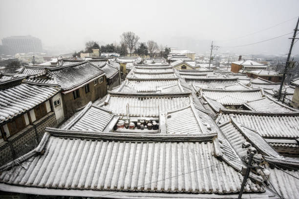 istock bukchon hanok village in winter 639167082