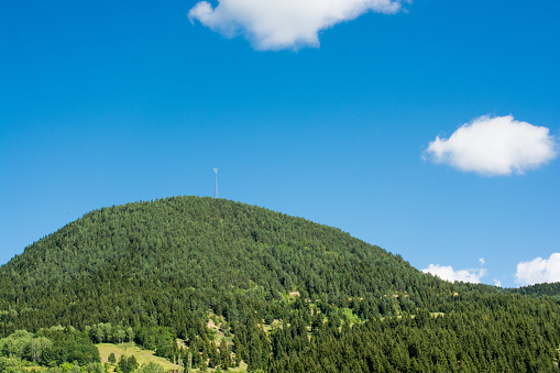 Forested mountains in a scenic landscape view from Artvin highlands