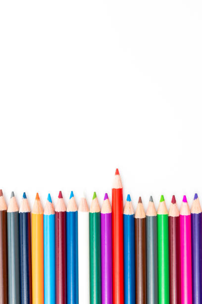 istock Colouring pencils isolated on white background 639171660