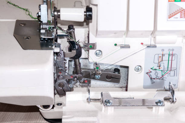 istock The sewing machine buttonhole clothing edge 639182742