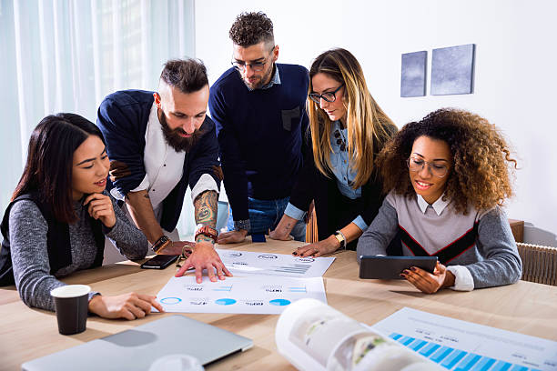 istock Office team working on tasks - New and young business 639186196
