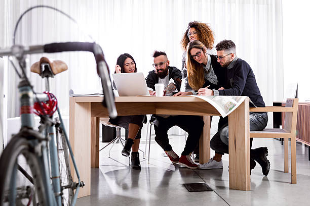 istock Office team working on tasks - New and young business 639187004