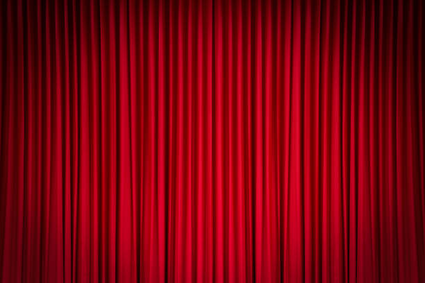 Red Curtain Red Stage Curtain curtain stock pictures, royalty-free photos & images