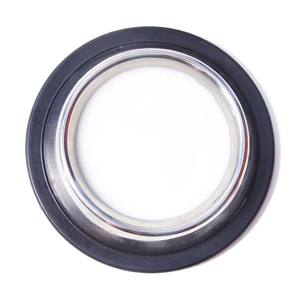 istock metal cat bowl with milk. Top view 639192410