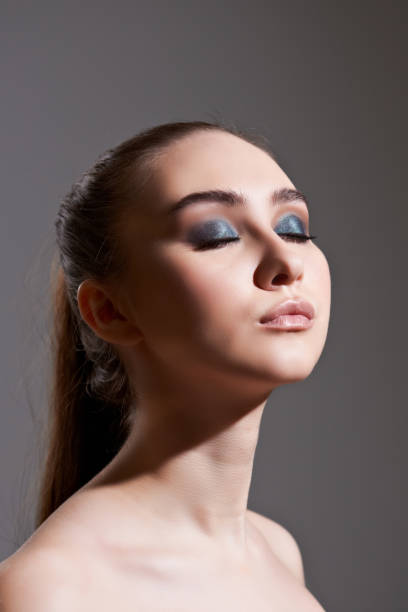 istock Young woman with beautiful make-up. 639201834
