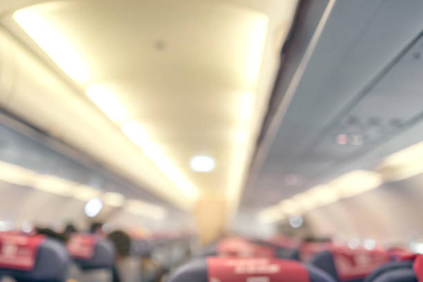 istock Unfocused view of aircraft interior 639206988