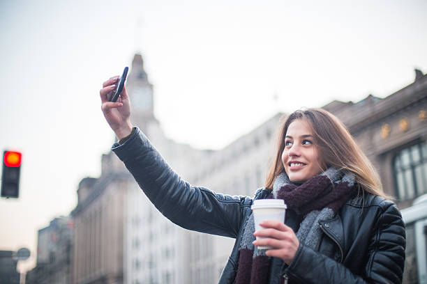 istock Cute girl taking a selfie 639207084
