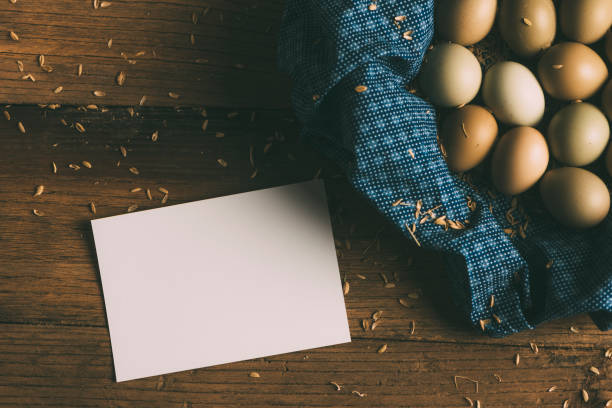istock Organic Eggs wrapped with vintage fabric 639208788
