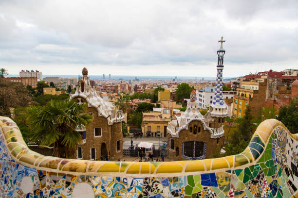istock Magic wonderful gardens in Barcelona 639213300