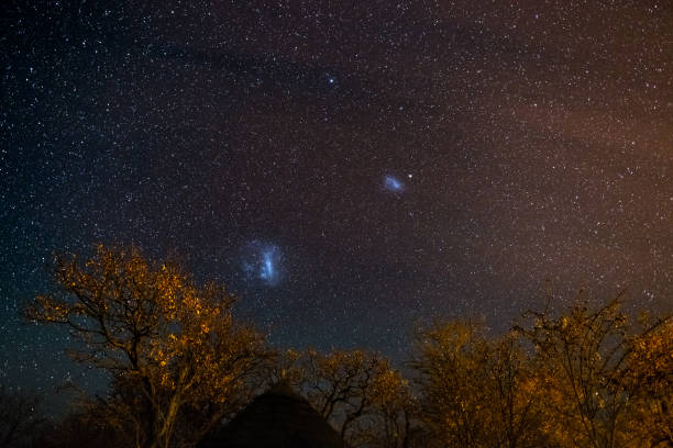 istock Starry sky and the Magellanic Clouds 639214348