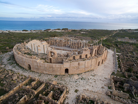 Roman theatre in lepcis magna in Libya