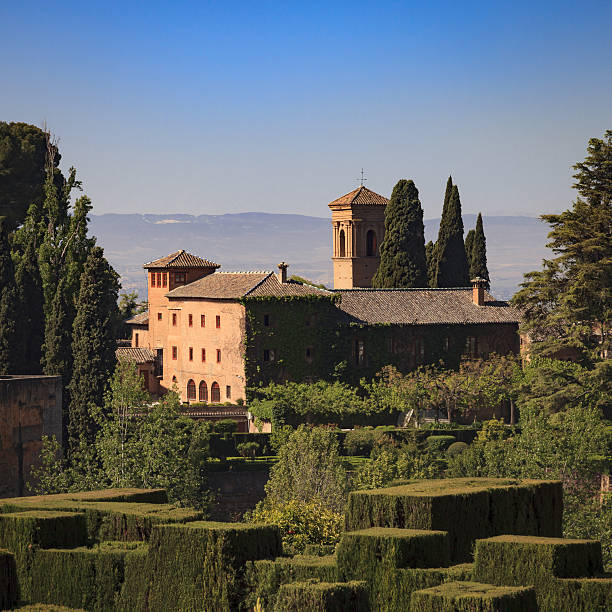 istock The Alhambra gardens, Granada, Spain 639222286