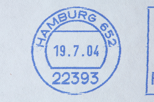 Postmark of Hamburg on a letter