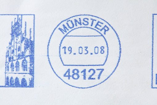 Postmark of Münster on a letter