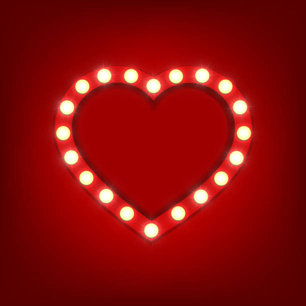 istock Valentines Day greeting card shiny light sign 639225696