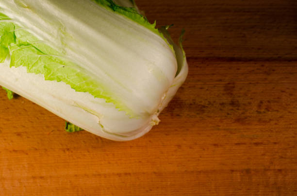 istock Chinese cabbage on a wooden table 639225990
