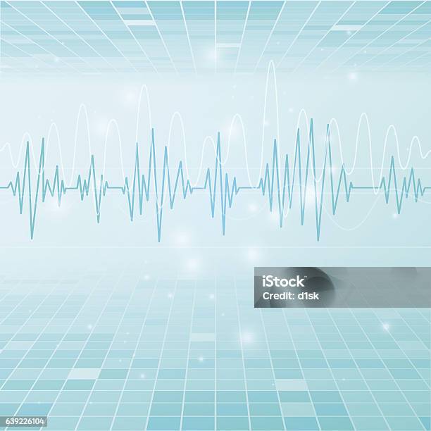 Medical Cardio Background Stock Illustration - Download Image Now - Electrocardiography, Concepts, Medical Clinic