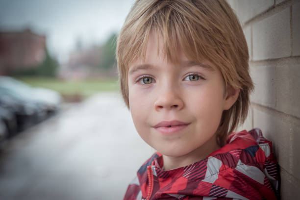 Portrait of a boy with blurred background