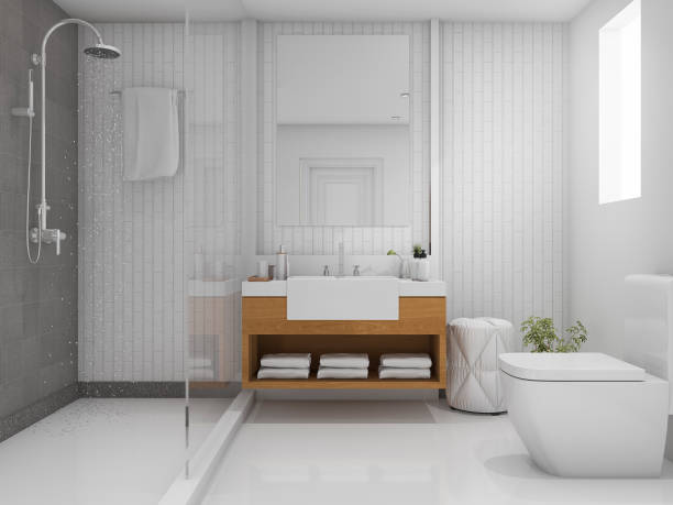 istock 3d rendering brick minimal toilet and bathroom 639229524