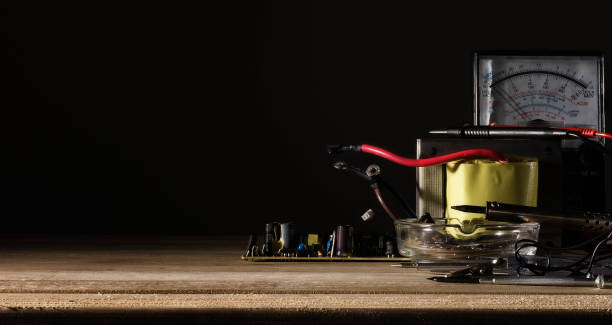 istock Soldering iron and other tools for soldering electronic boards 639231038