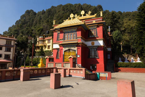 monastère de triten norbutse bonpo, katmandou, népal - bonpo photos et images de collection